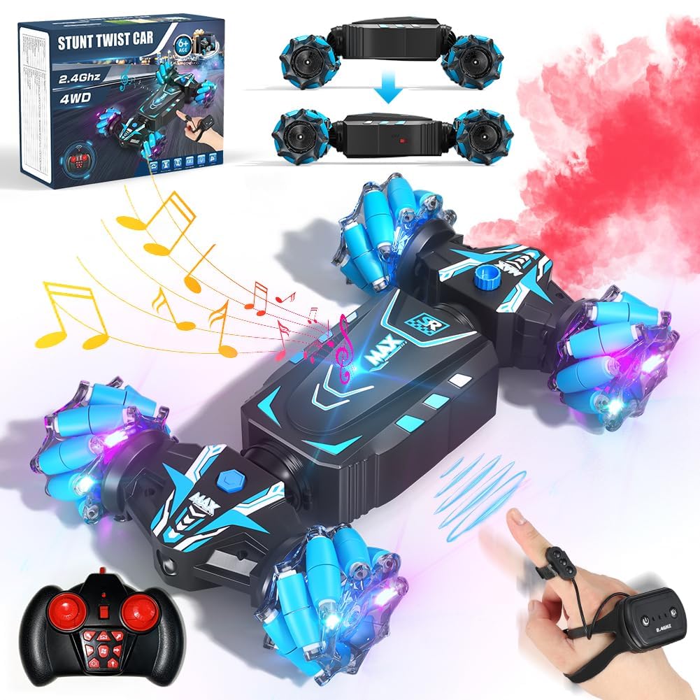 Travel remote control stunt twist car